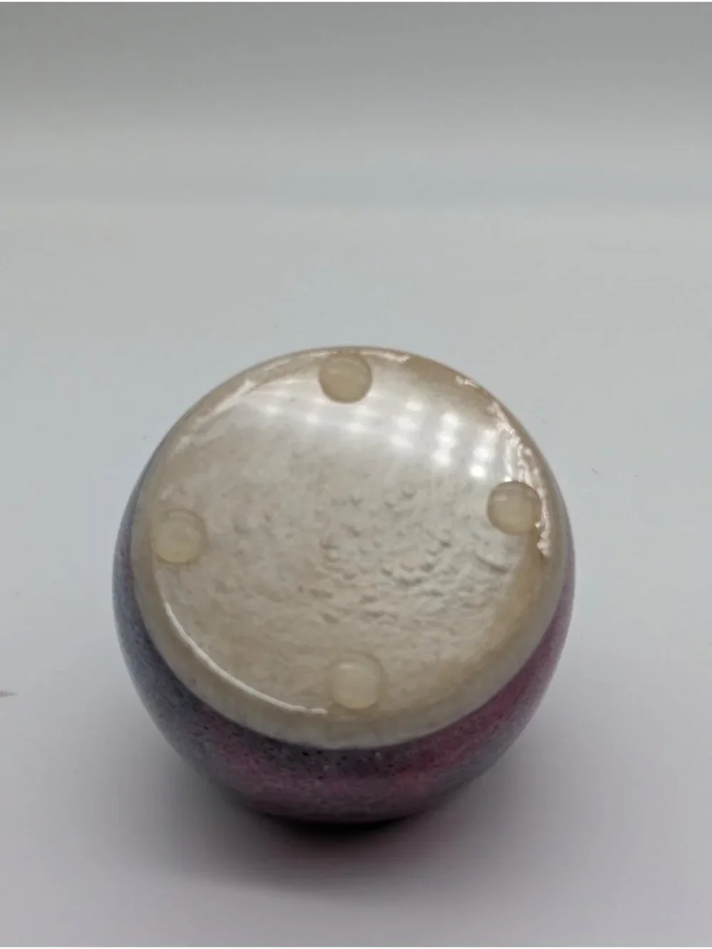 Handcrafted Resin Tealight Holder With Pink, Purple & Green Swirl Design